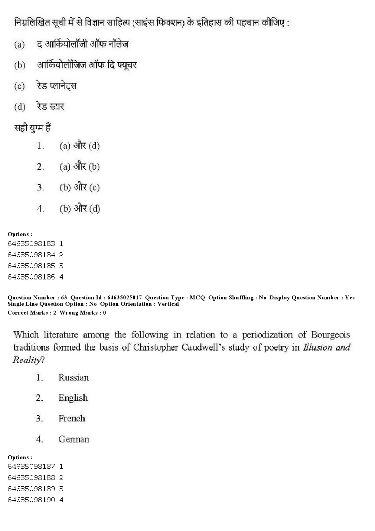 UGC NET Comparative Literature Question Paper June 2019 53