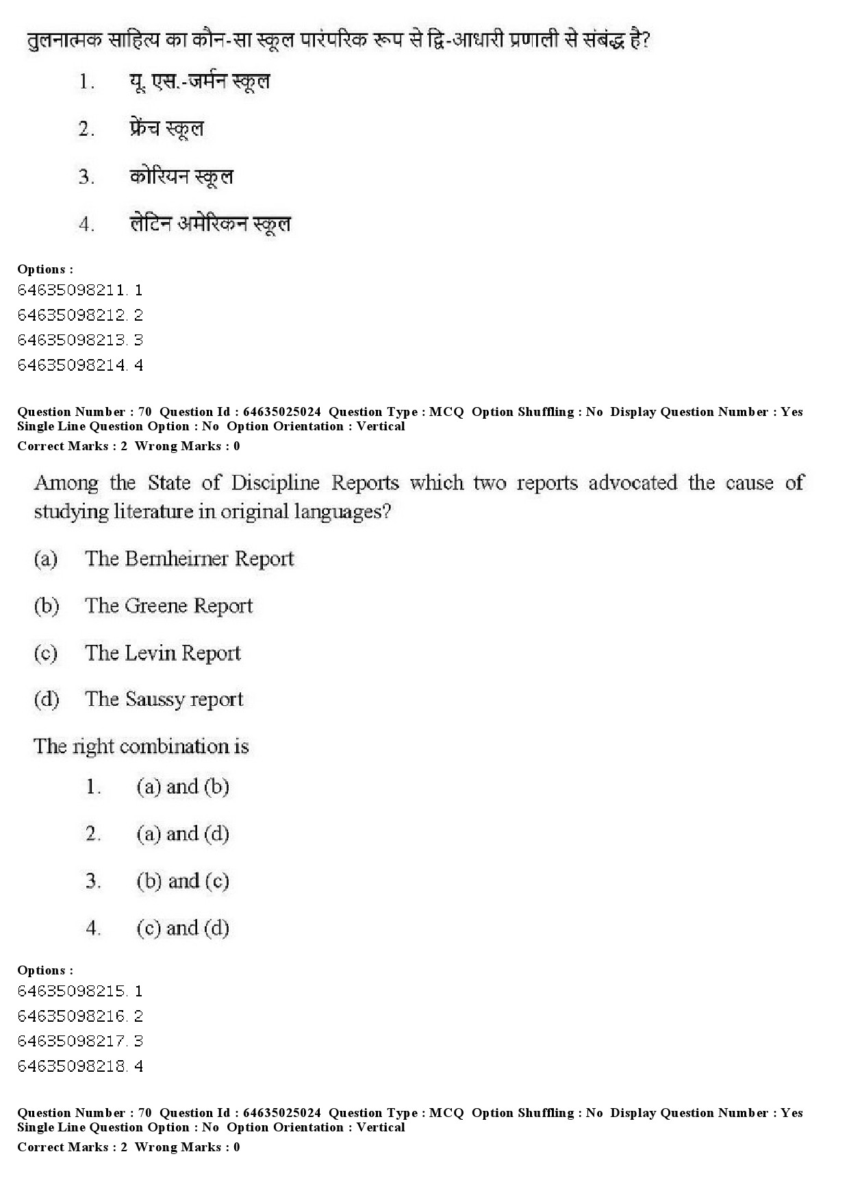 UGC NET Comparative Literature Question Paper June 2019 59