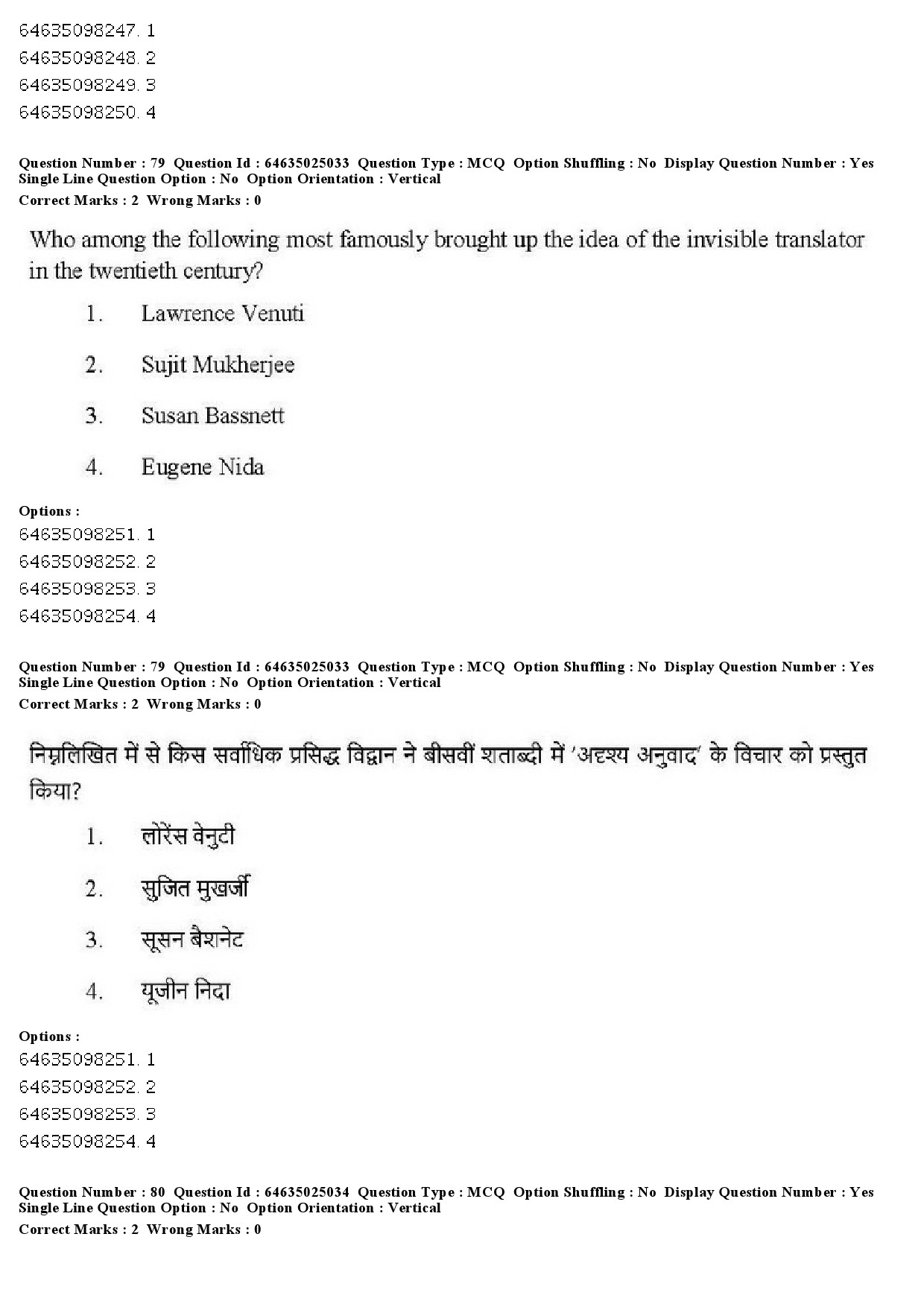 UGC NET Comparative Literature Question Paper June 2019 68