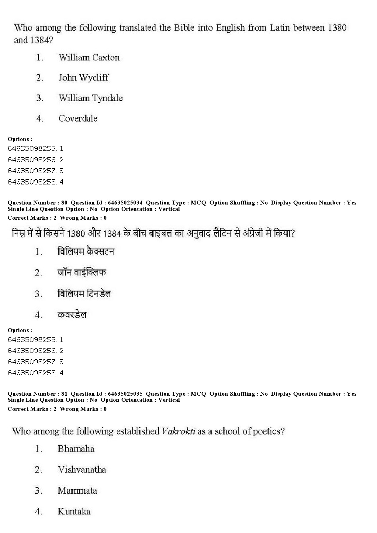 UGC NET Comparative Literature Question Paper June 2019 69