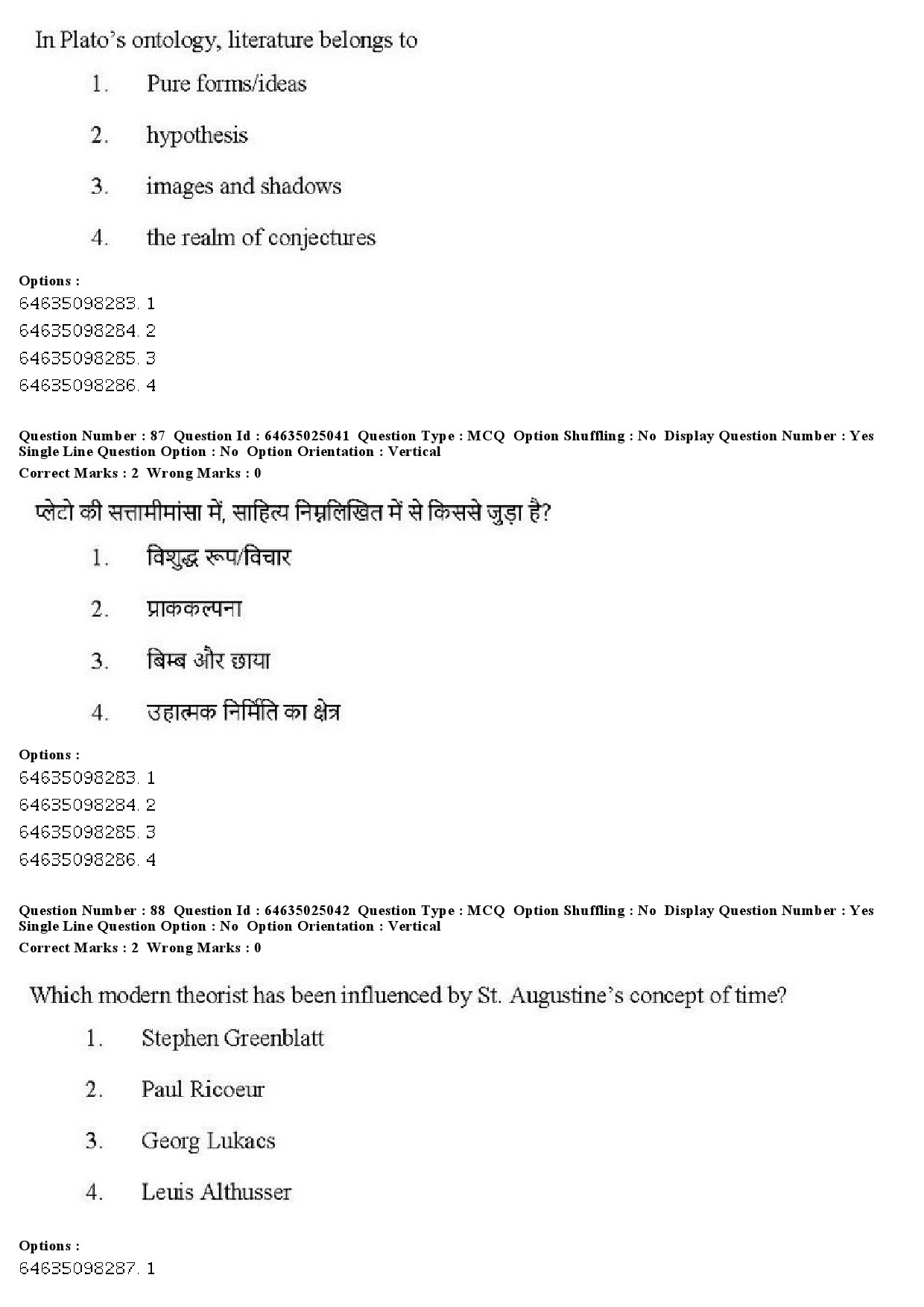 UGC NET Comparative Literature Question Paper June 2019 75