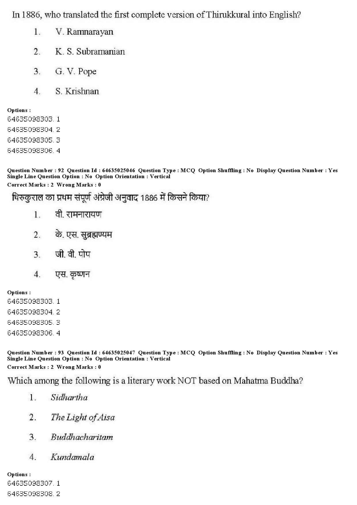 UGC NET Comparative Literature Question Paper June 2019 79