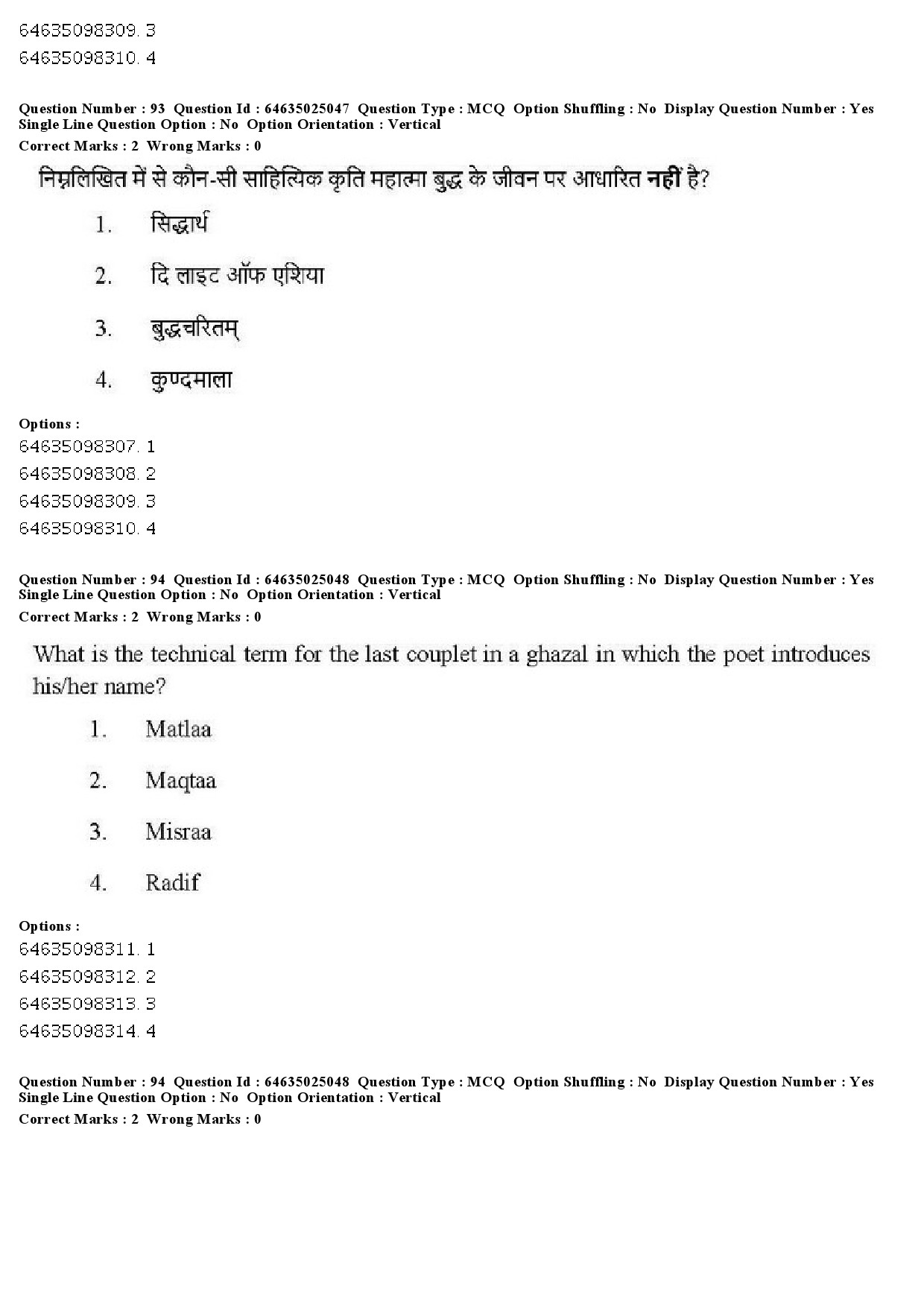 UGC NET Comparative Literature Question Paper June 2019 80