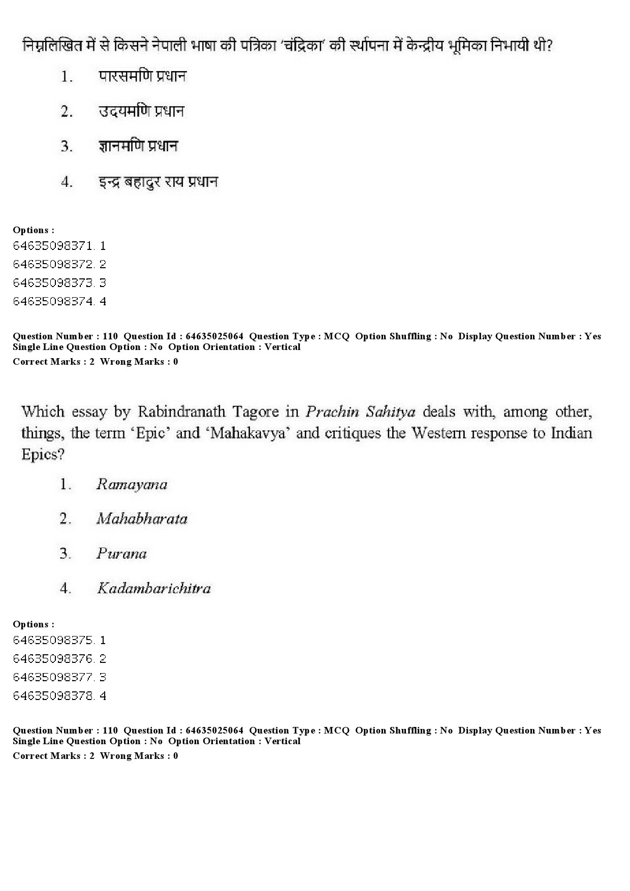 UGC NET Comparative Literature Question Paper June 2019 96