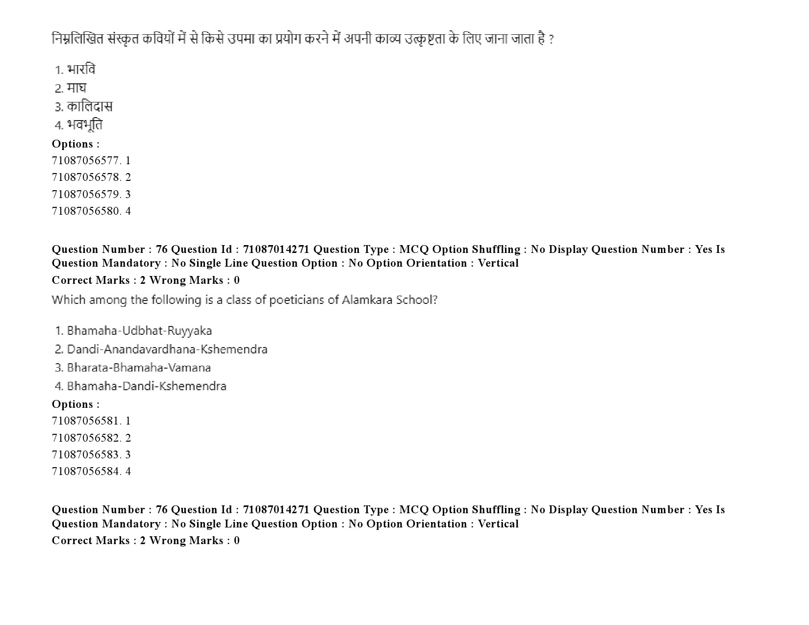 UGC NET Comparative Literature Question Paper September 2020 101