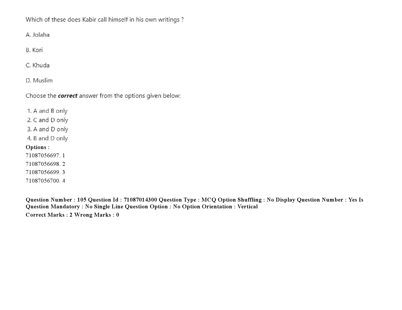 UGC NET Comparative Literature Question Paper September 2020 145