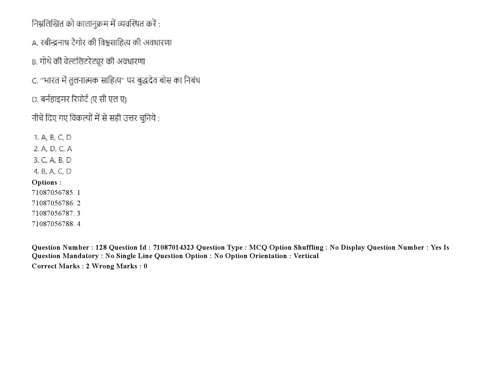 UGC NET Comparative Literature Question Paper September 2020 189