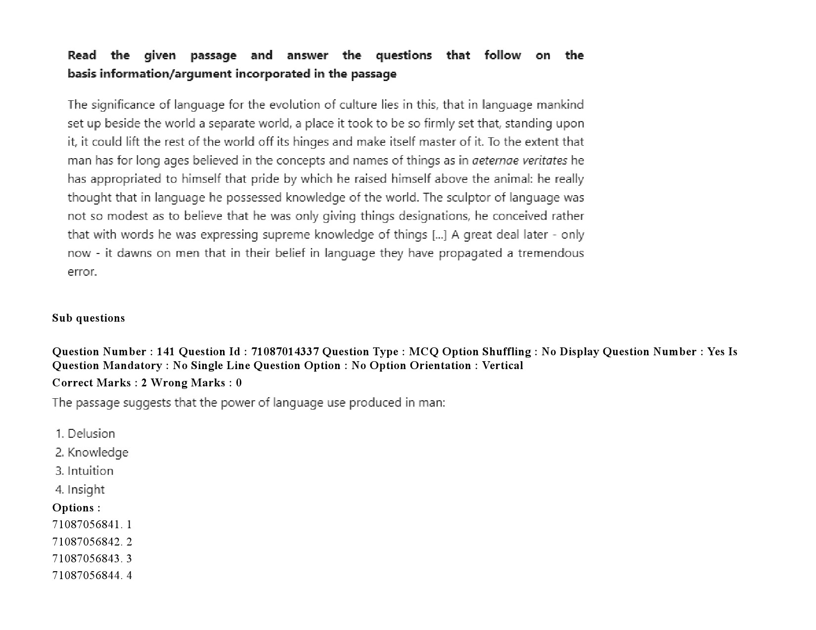 UGC NET Comparative Literature Question Paper September 2020 214