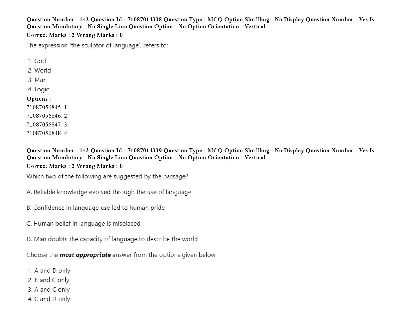 UGC NET Comparative Literature Question Paper September 2020 215