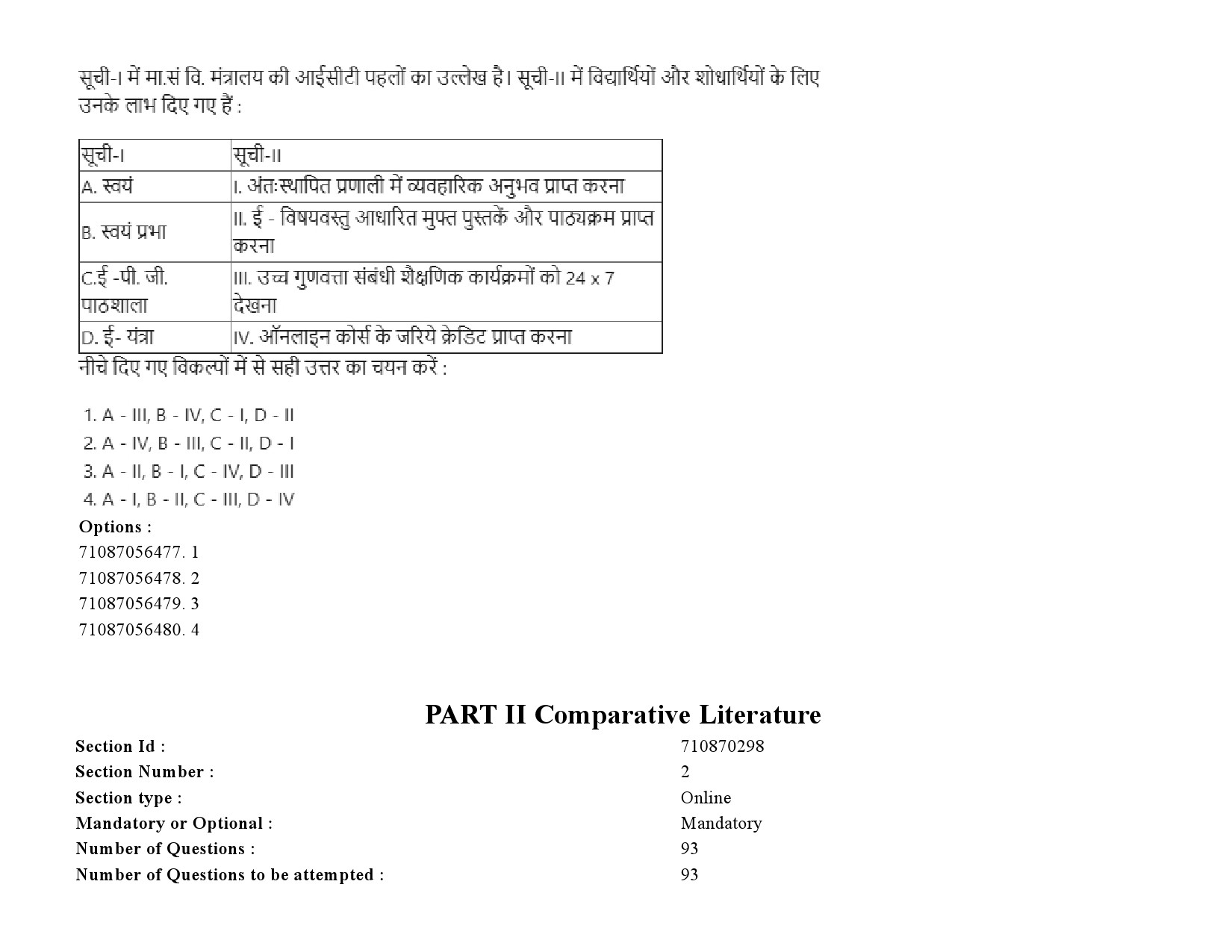 UGC NET Comparative Literature Question Paper September 2020 75