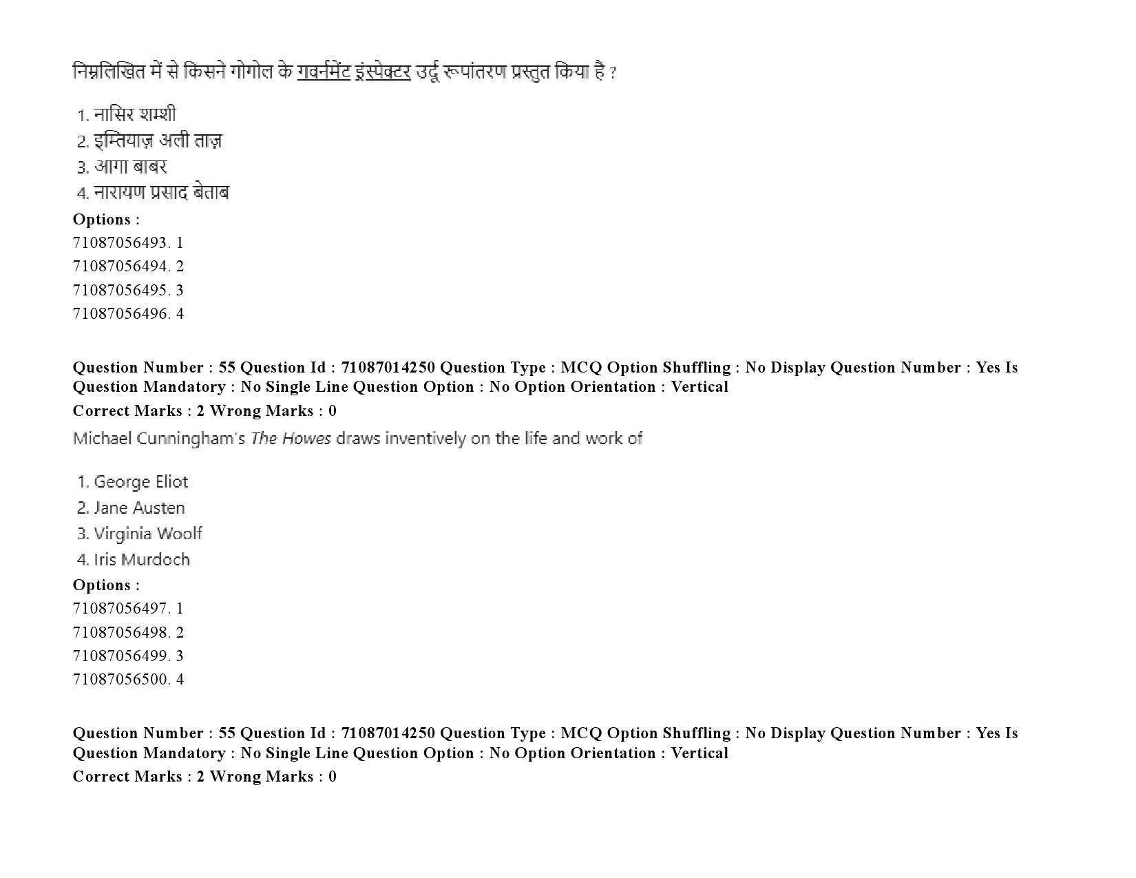 UGC NET Comparative Literature Question Paper September 2020 80