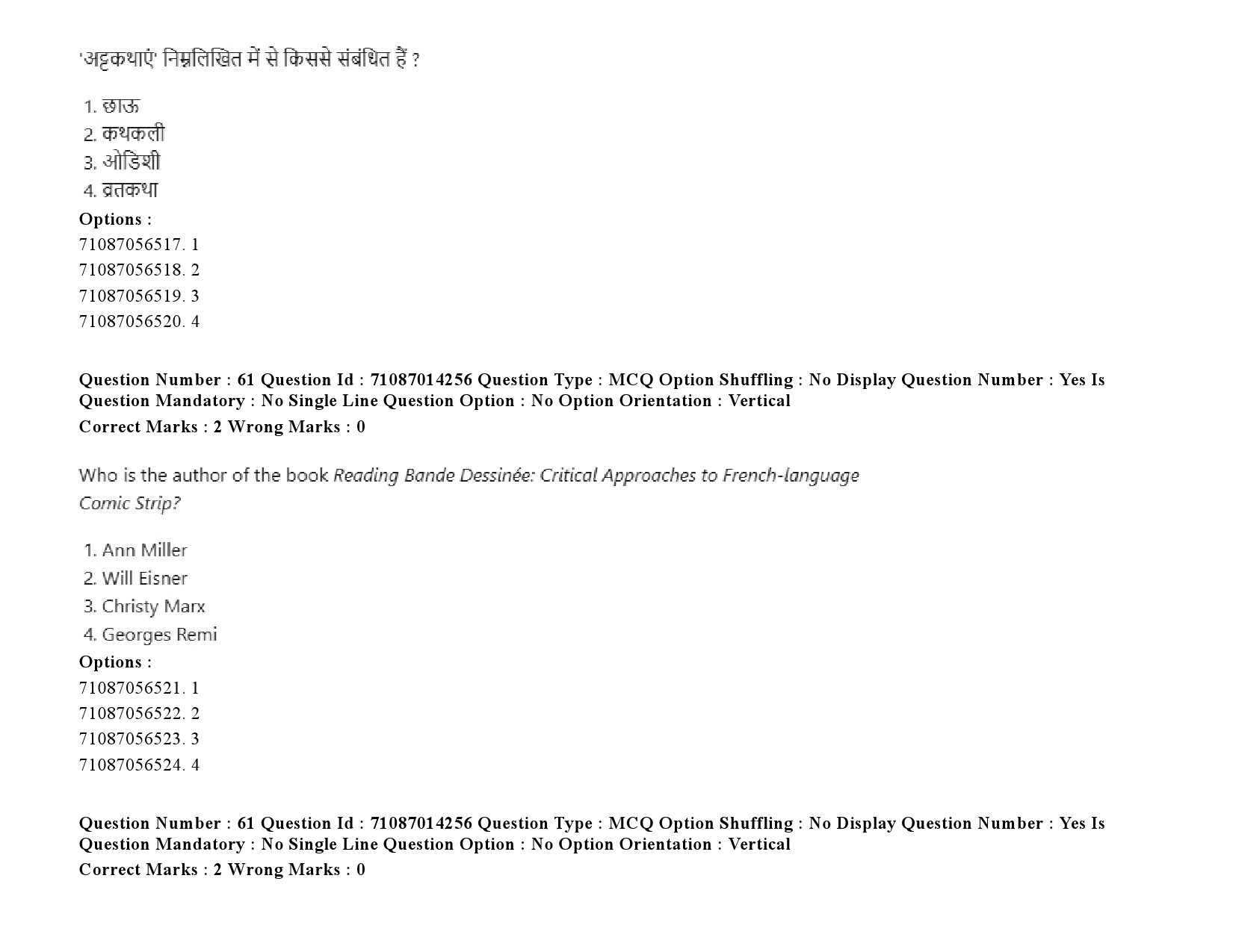 UGC NET Comparative Literature Question Paper September 2020 86