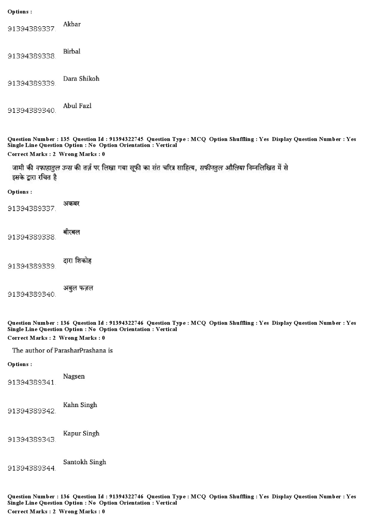 UGC NET Comparative Study of Religions Question Paper December 2018 107