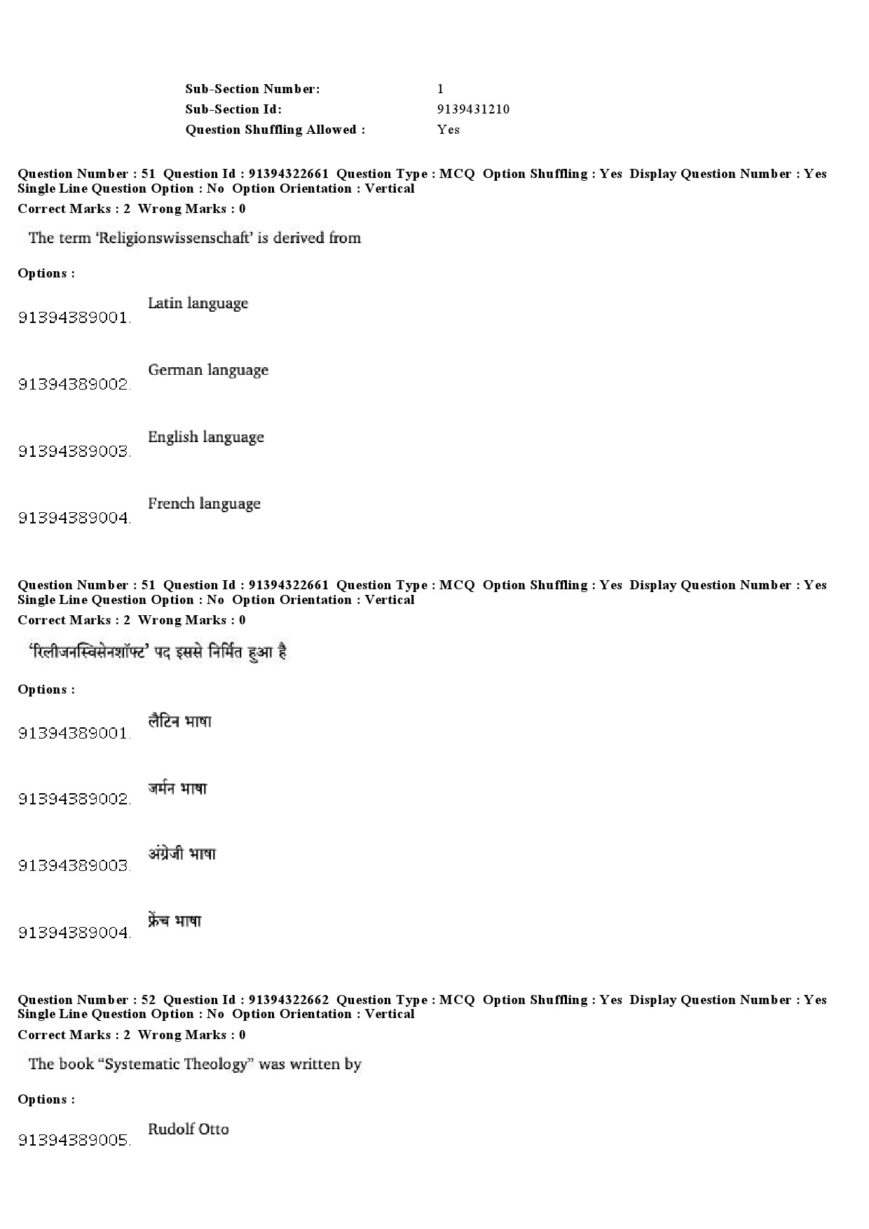 UGC NET Comparative Study of Religions Question Paper December 2018 45