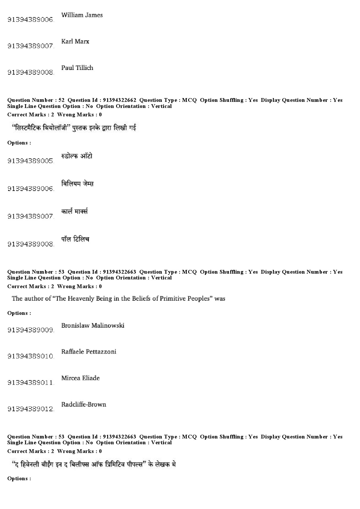 UGC NET Comparative Study of Religions Question Paper December 2018 46