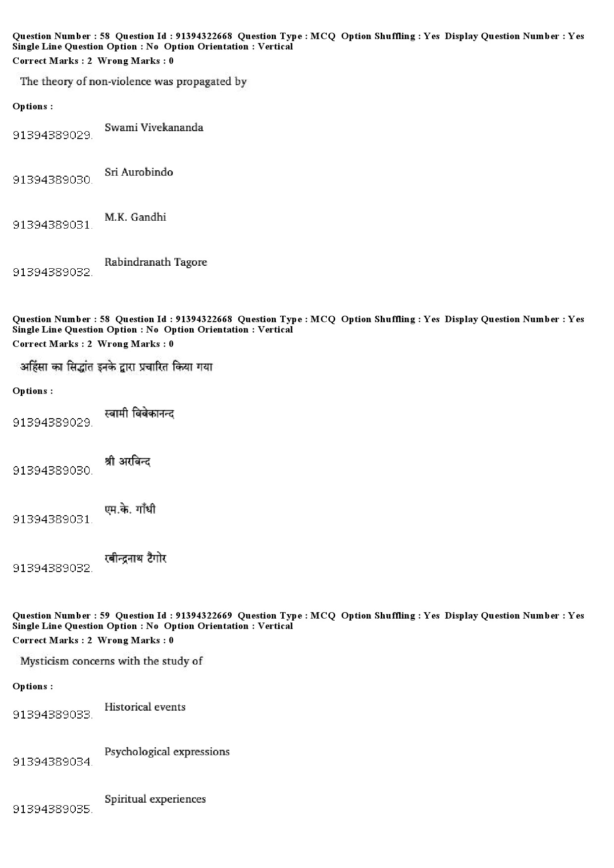 UGC NET Comparative Study of Religions Question Paper December 2018 50