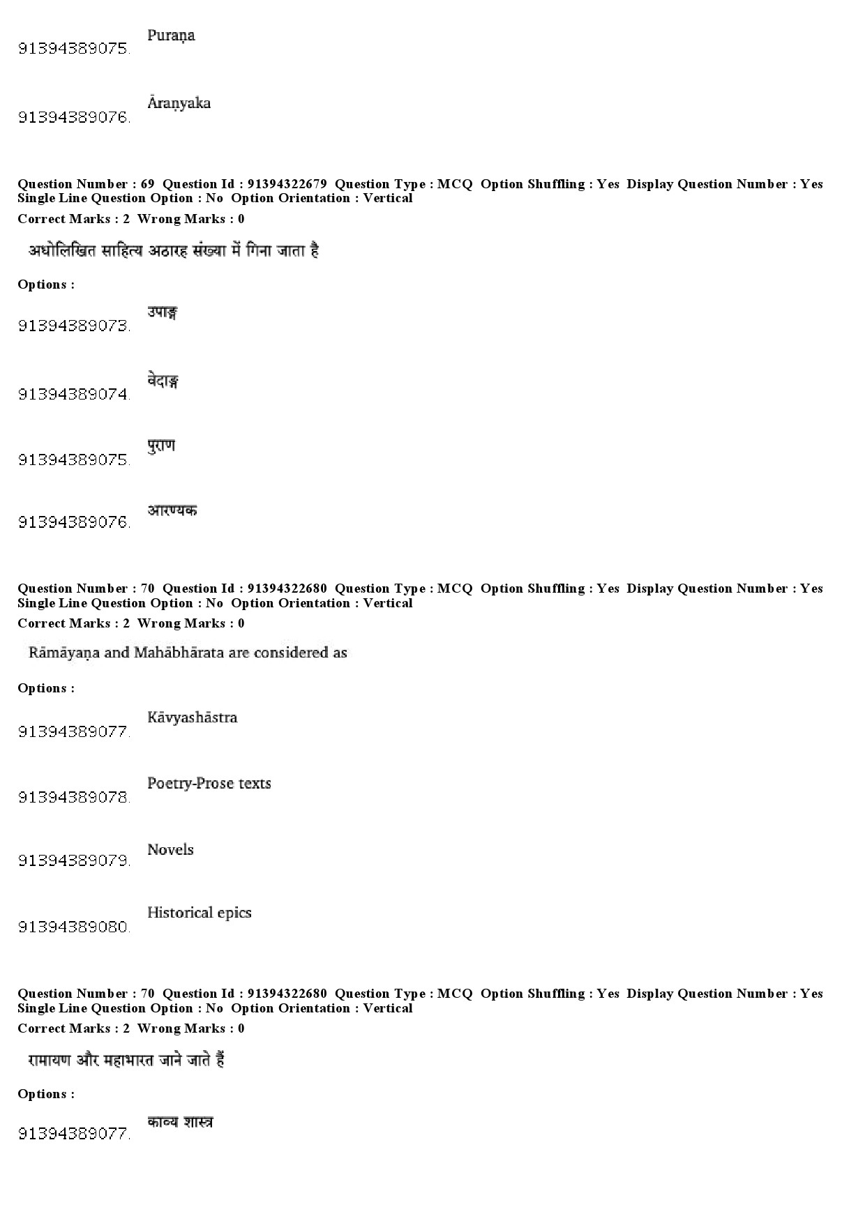 UGC NET Comparative Study of Religions Question Paper December 2018 58