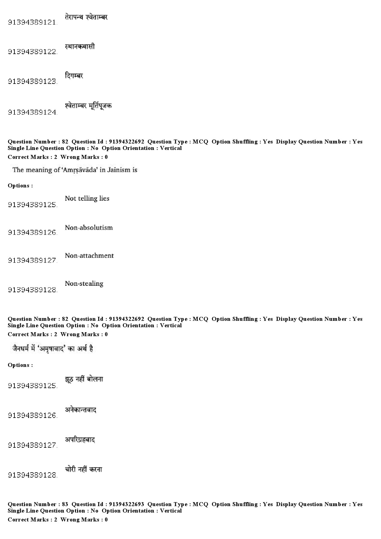 UGC NET Comparative Study of Religions Question Paper December 2018 67