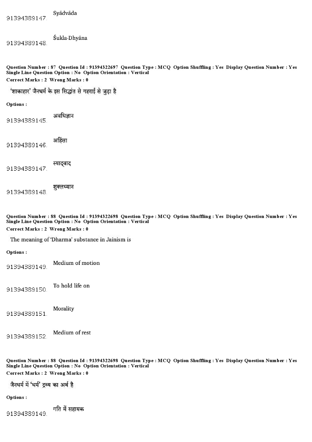 UGC NET Comparative Study of Religions Question Paper December 2018 71