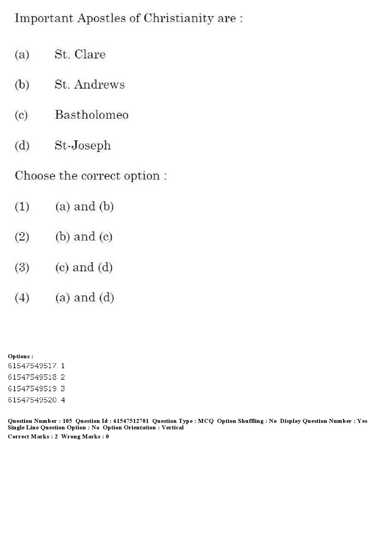 UGC NET Comparative Study of Religions Question Paper December 2019 105