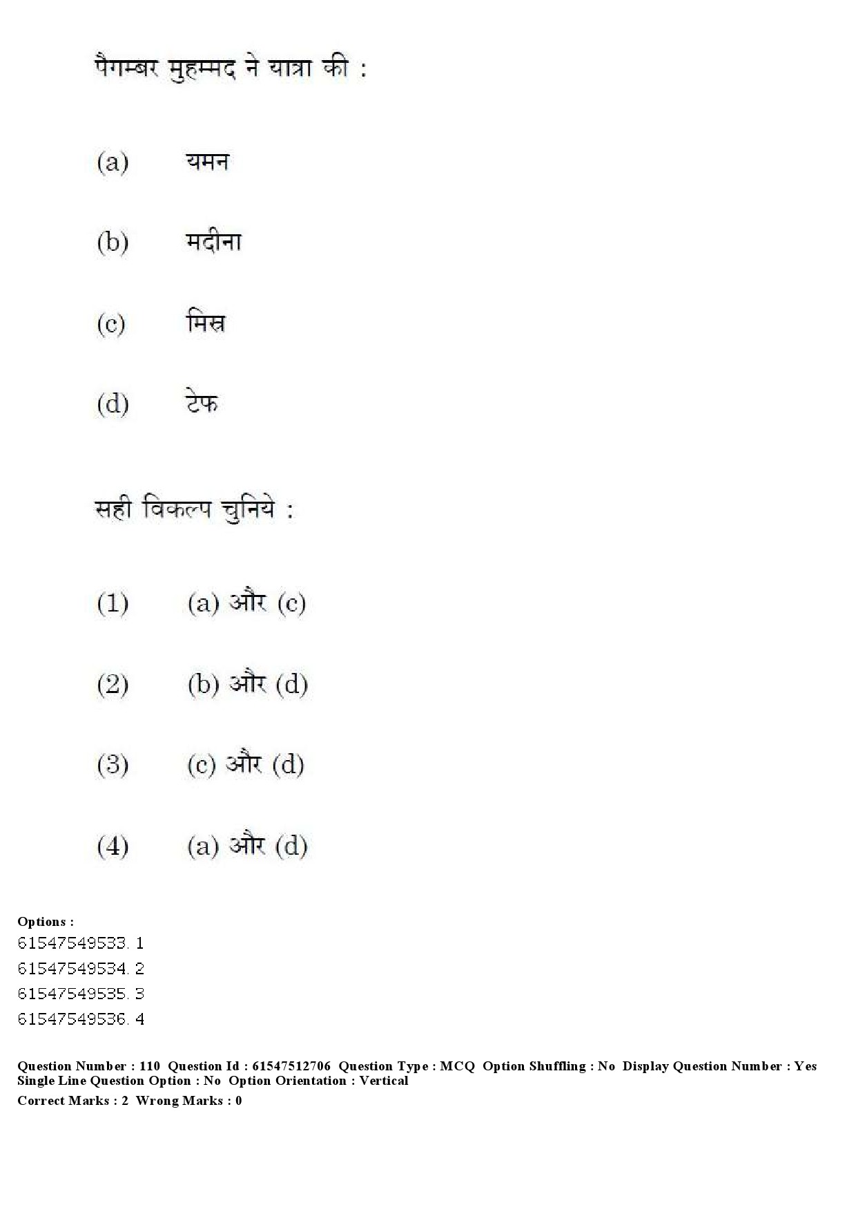 UGC NET Comparative Study of Religions Question Paper December 2019 114