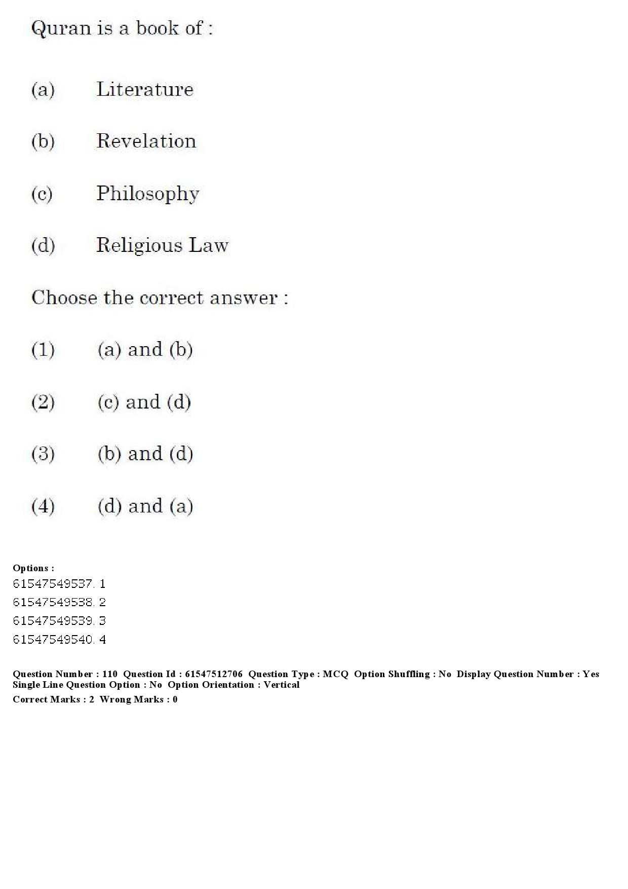 UGC NET Comparative Study of Religions Question Paper December 2019 115