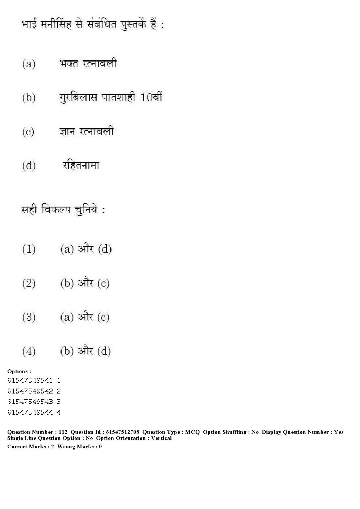 UGC NET Comparative Study of Religions Question Paper December 2019 118