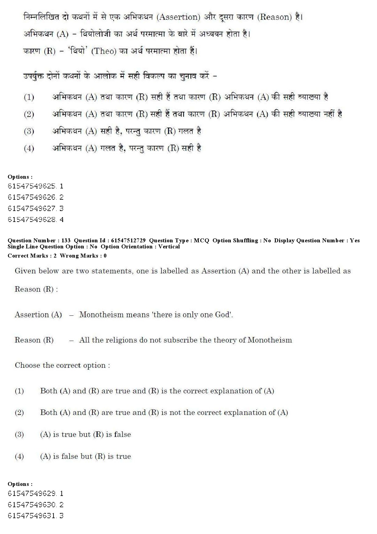 UGC NET Comparative Study of Religions Question Paper December 2019 150