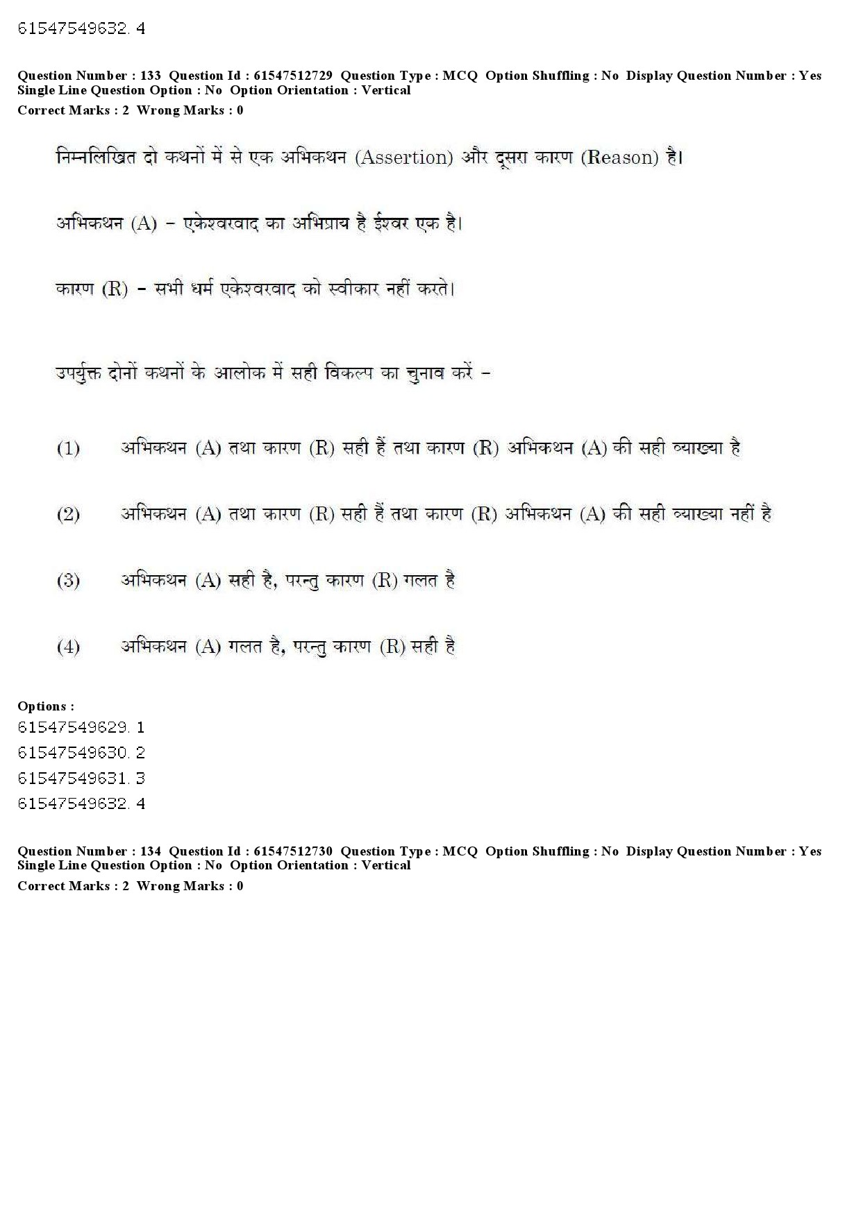 UGC NET Comparative Study of Religions Question Paper December 2019 151