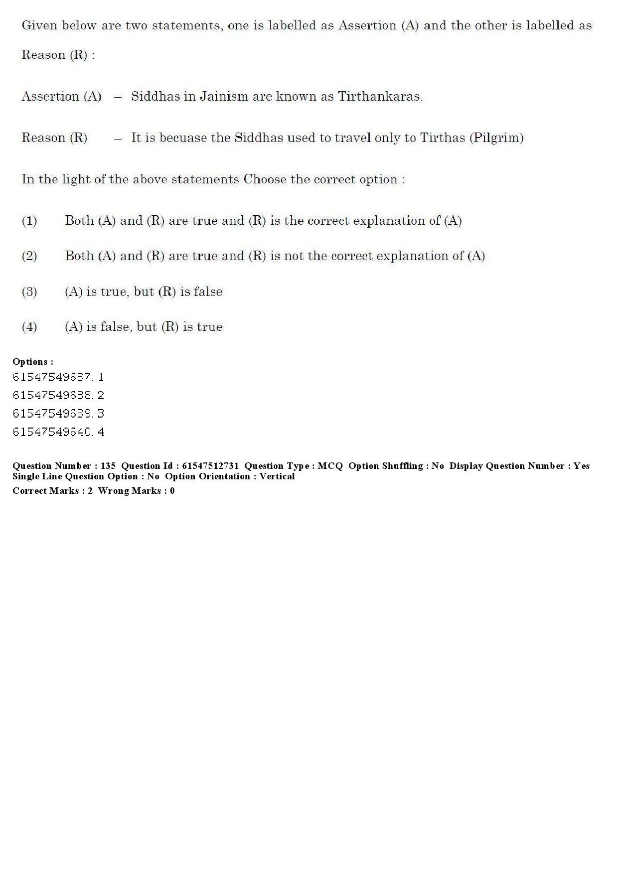 UGC NET Comparative Study of Religions Question Paper December 2019 154