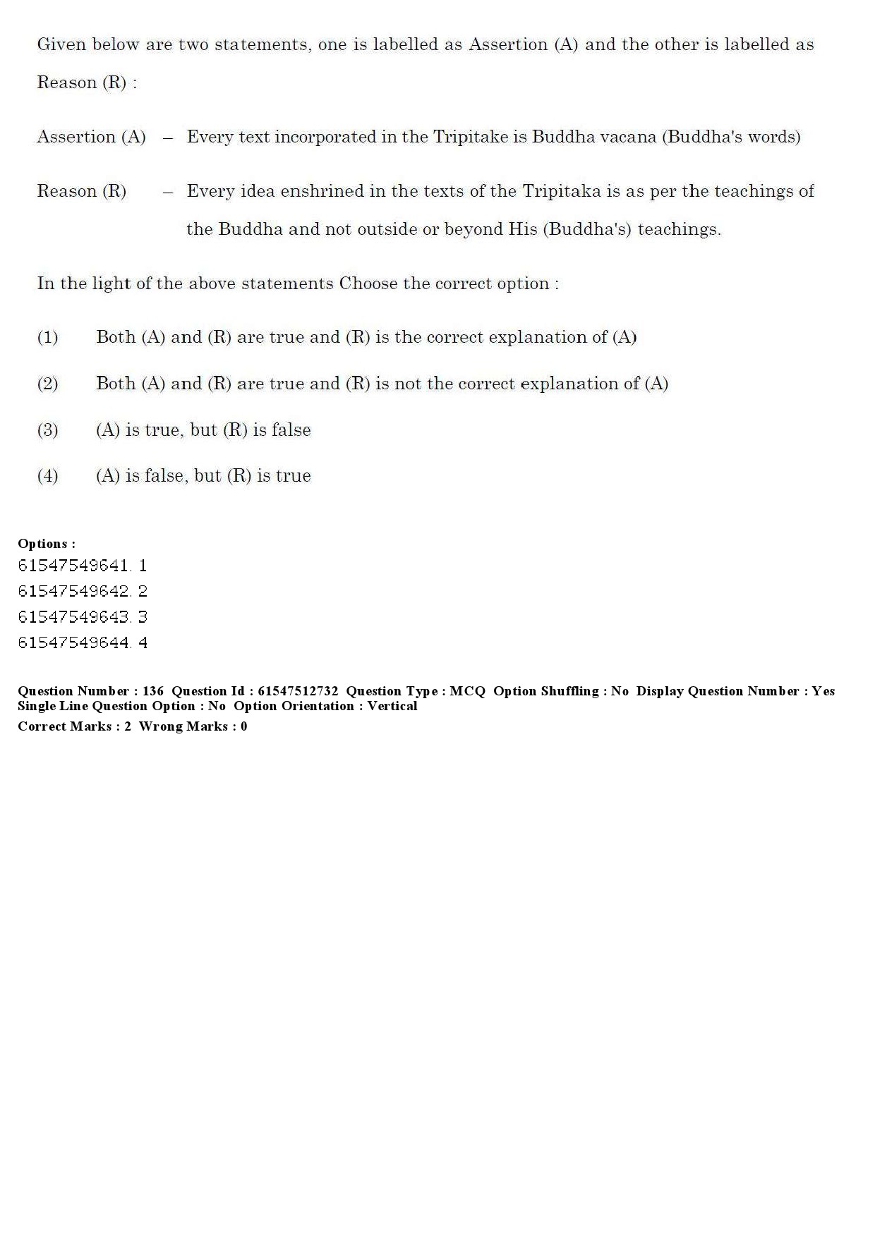 UGC NET Comparative Study of Religions Question Paper December 2019 156