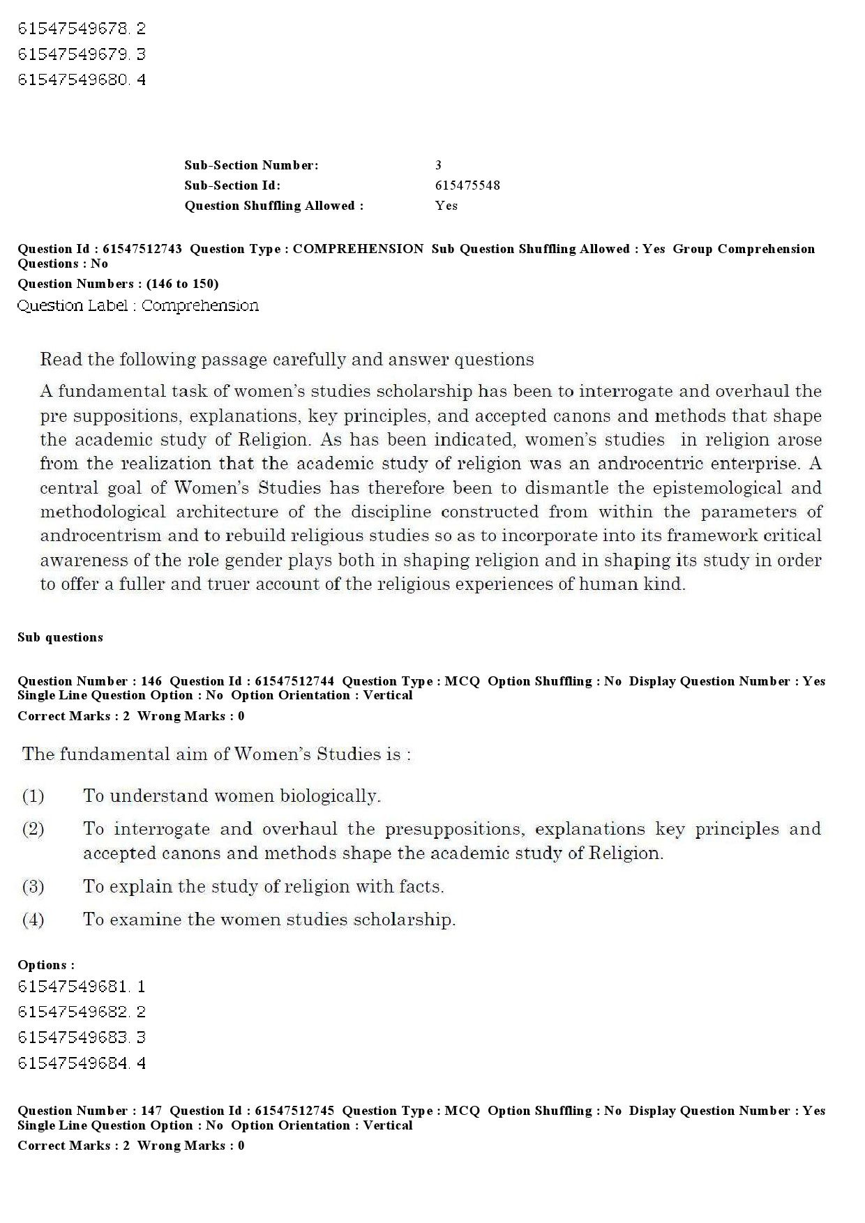 UGC NET Comparative Study of Religions Question Paper December 2019 169