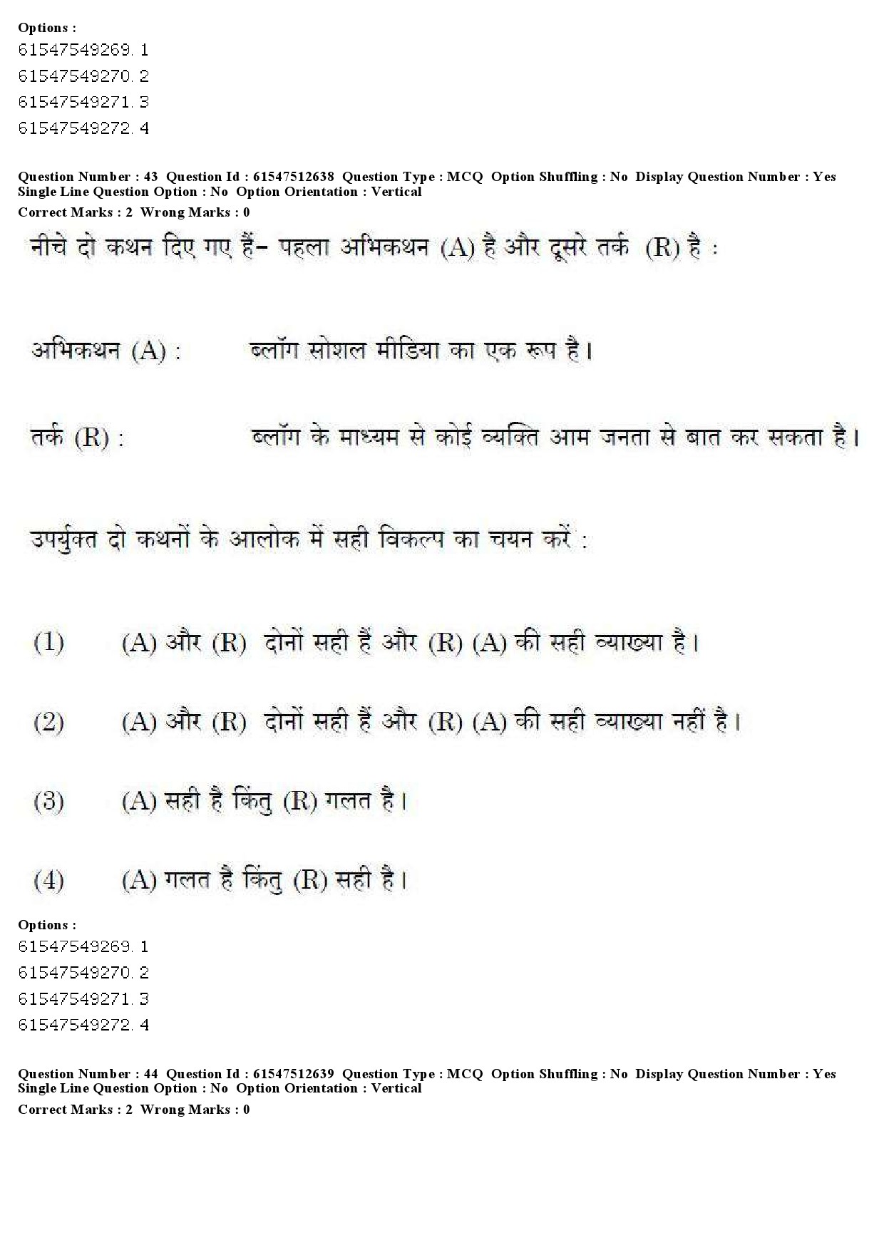 UGC NET Comparative Study of Religions Question Paper December 2019 45