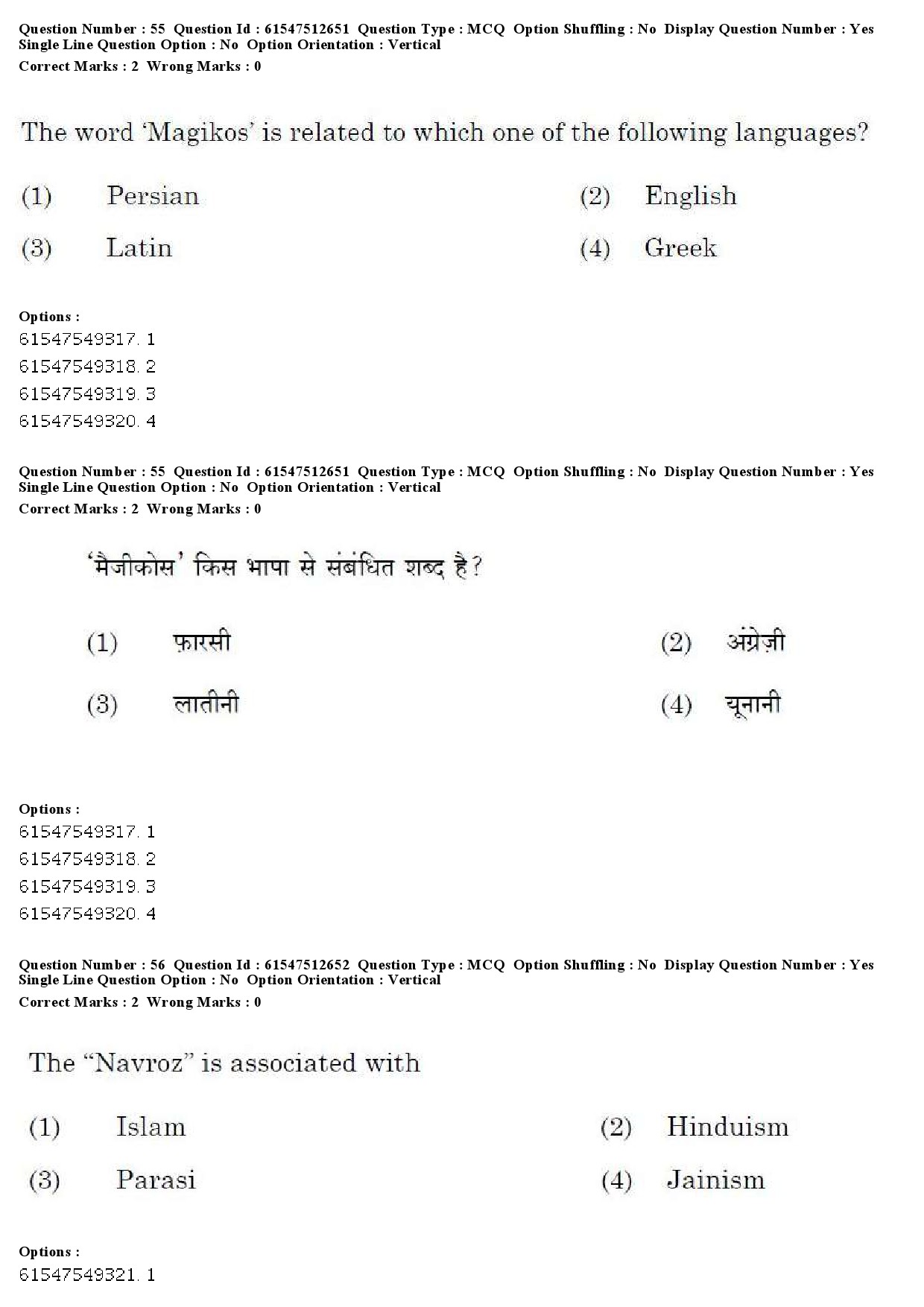 UGC NET Comparative Study of Religions Question Paper December 2019 57