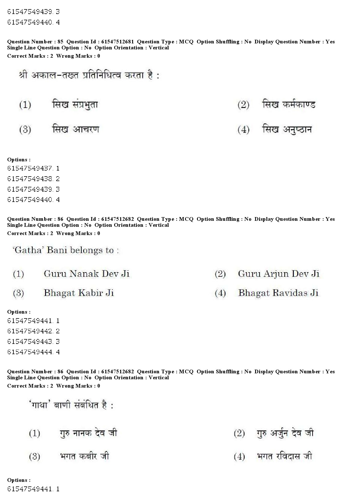 UGC NET Comparative Study of Religions Question Paper December 2019 80