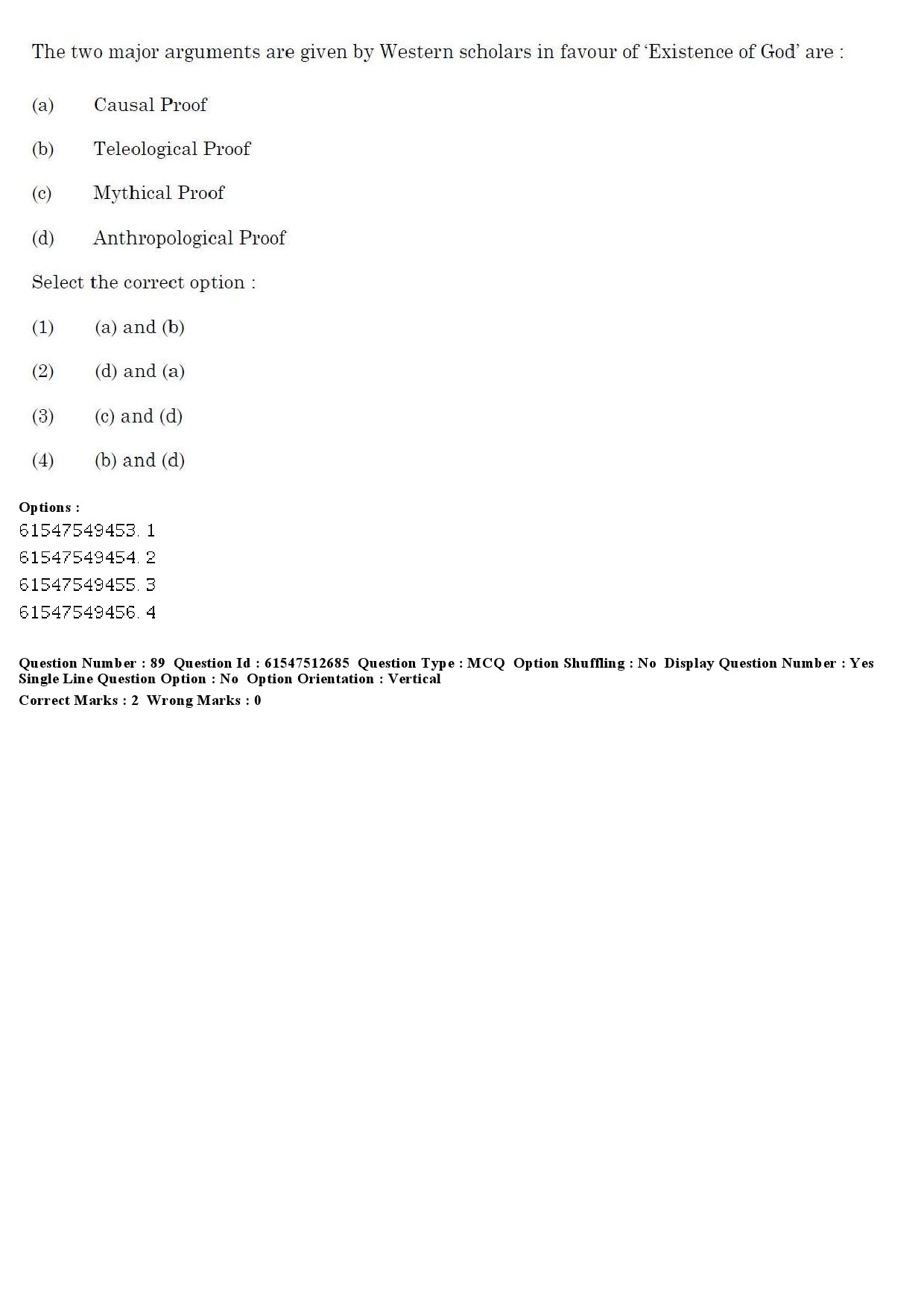 UGC NET Comparative Study of Religions Question Paper December 2019 85