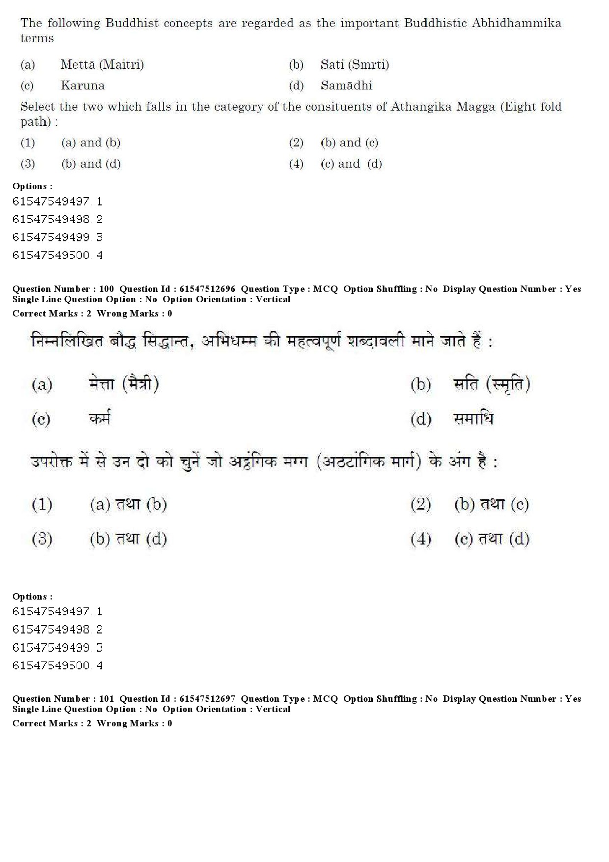 UGC NET Comparative Study of Religions Question Paper December 2019 99