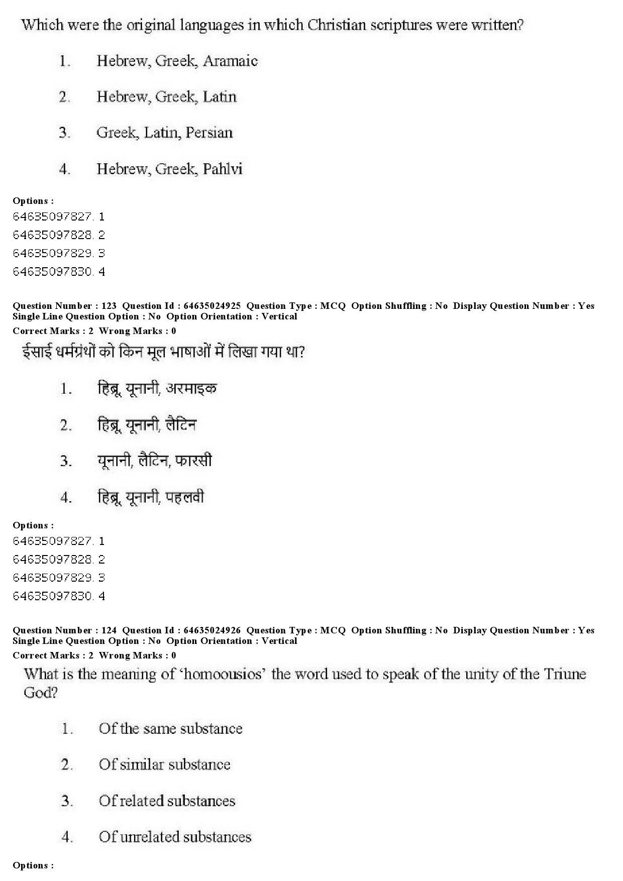 UGC NET Comparative Study of Religions Question Paper June 2019 104