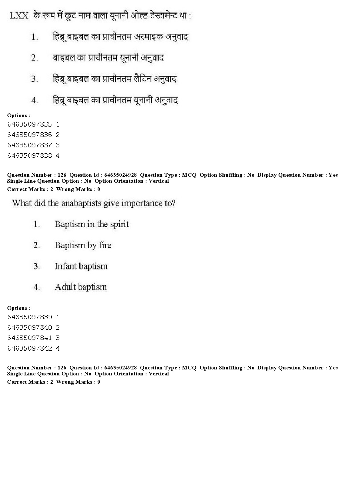 UGC NET Comparative Study of Religions Question Paper June 2019 106