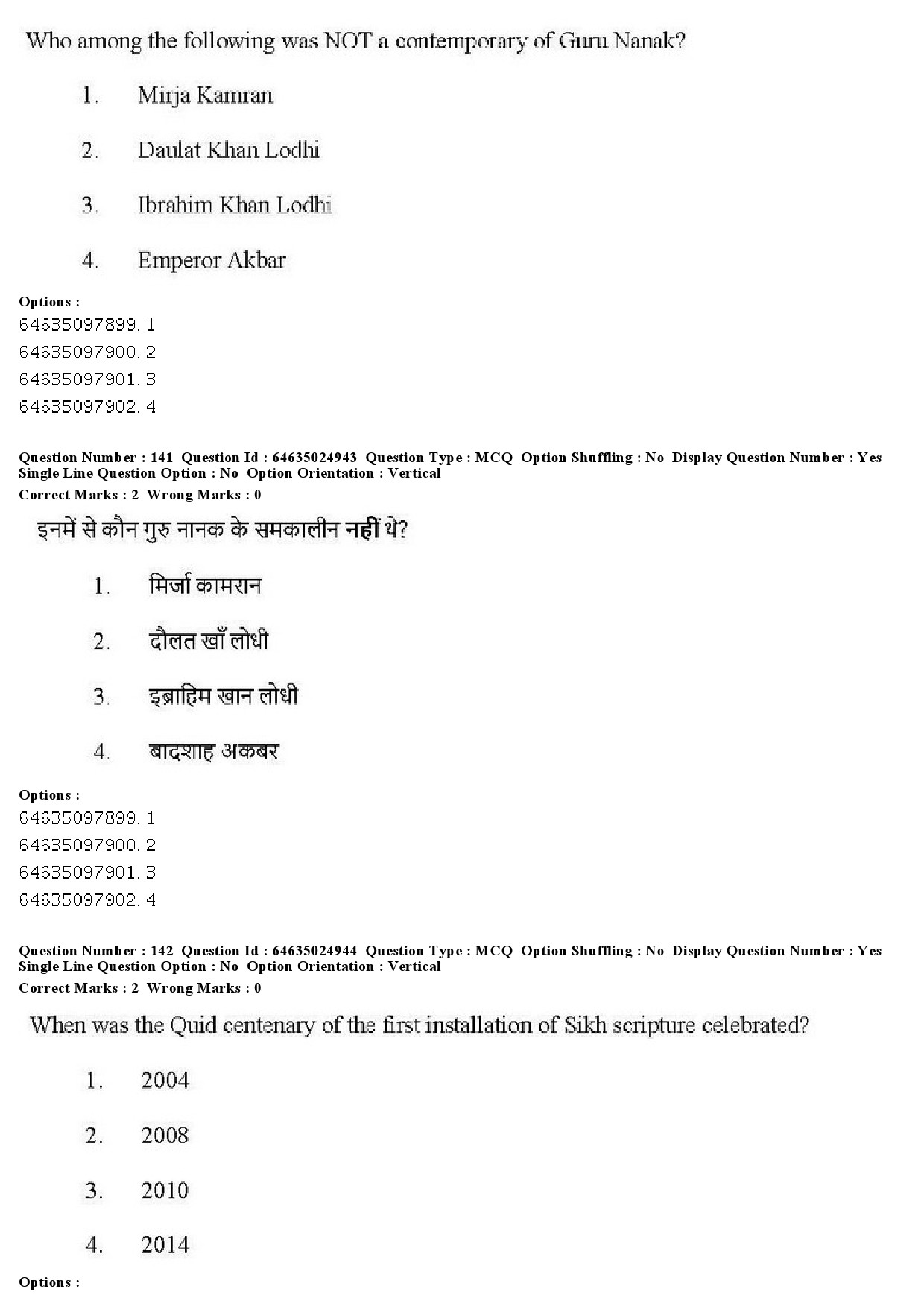 UGC NET Comparative Study of Religions Question Paper June 2019 119