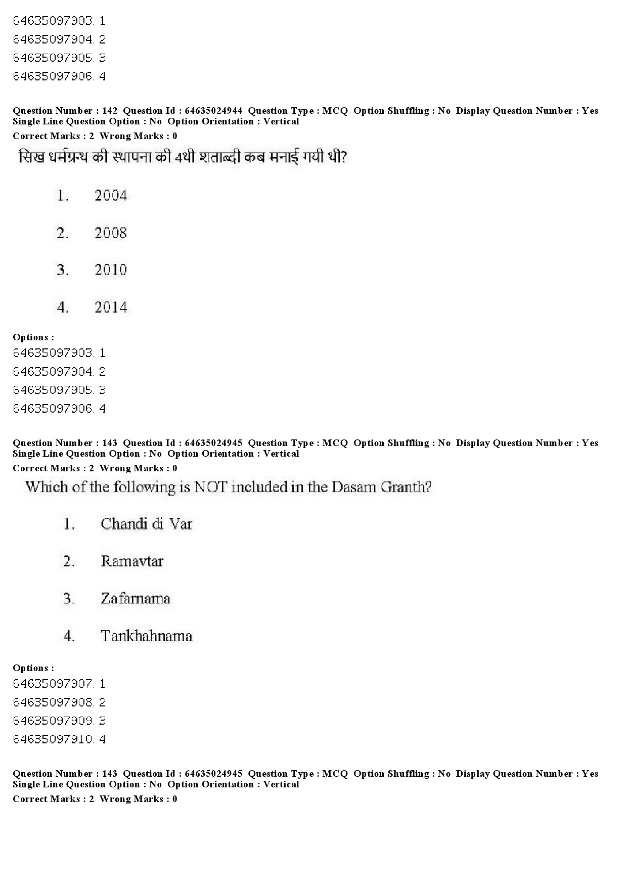 UGC NET Comparative Study of Religions Question Paper June 2019 120