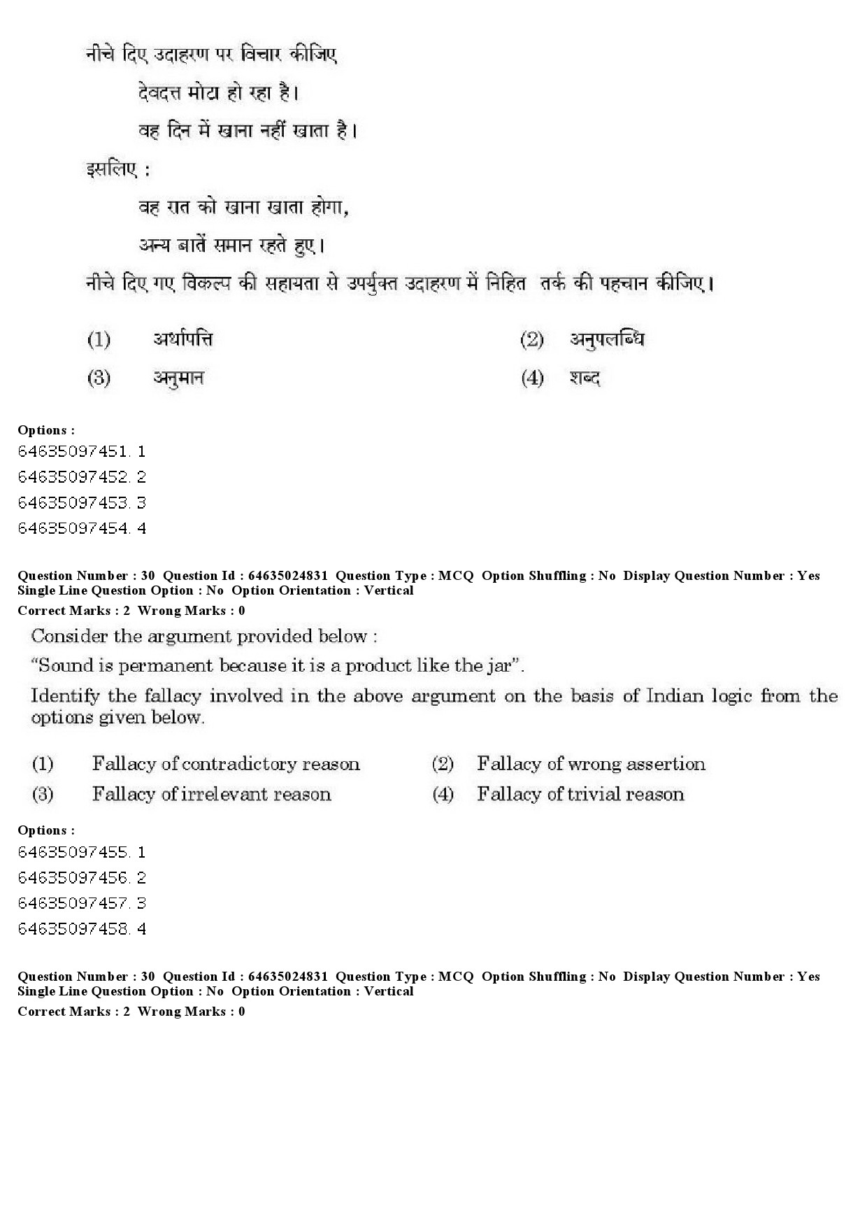 UGC NET Comparative Study of Religions Question Paper June 2019 24