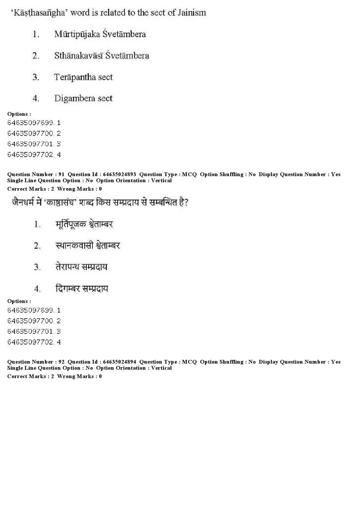 UGC NET Comparative Study of Religions Question Paper June 2019 76