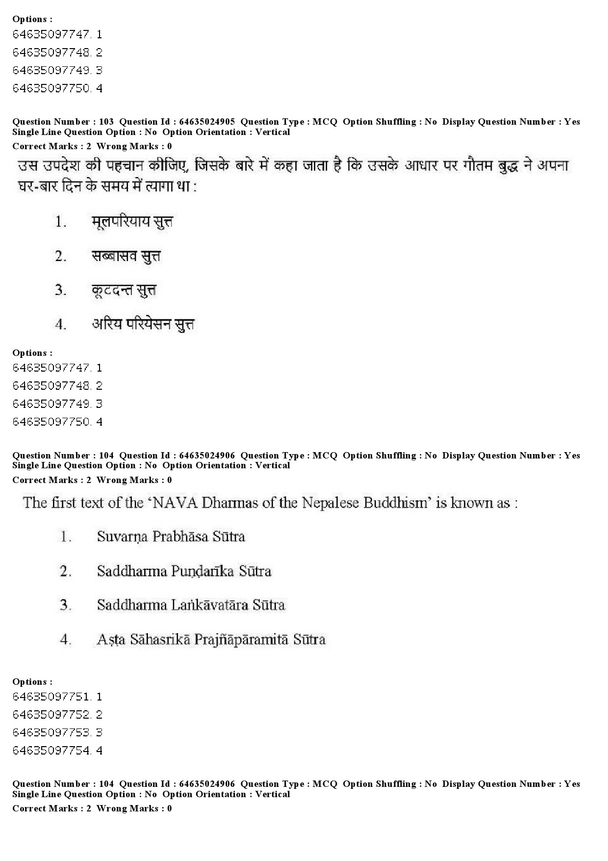 UGC NET Comparative Study of Religions Question Paper June 2019 87