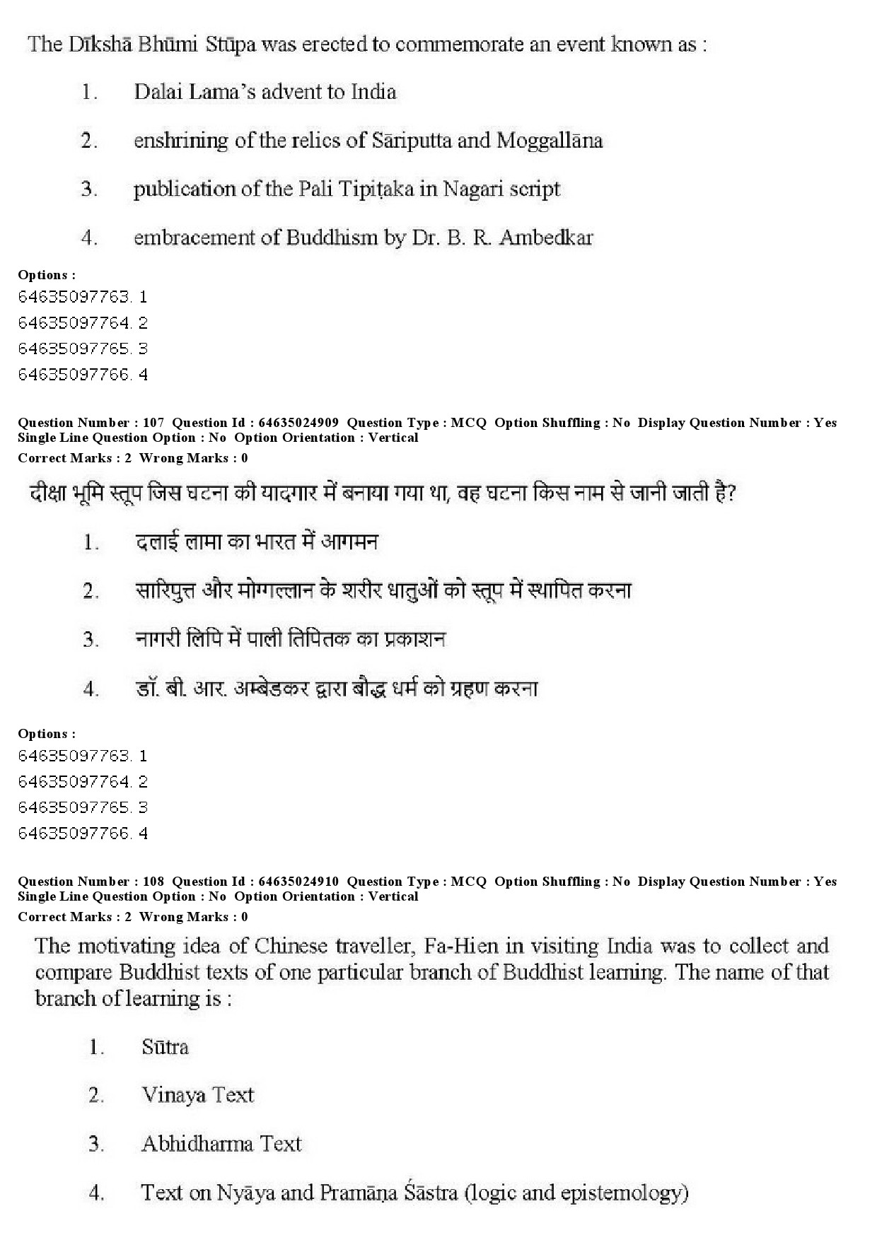 UGC NET Comparative Study of Religions Question Paper June 2019 90