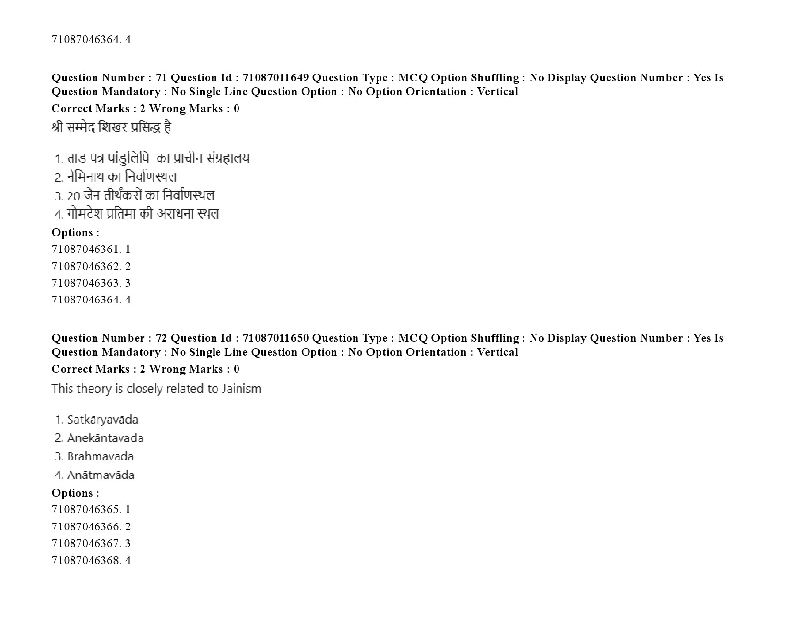 UGC NET Comparative Study of Religions Question Paper September 2020 109