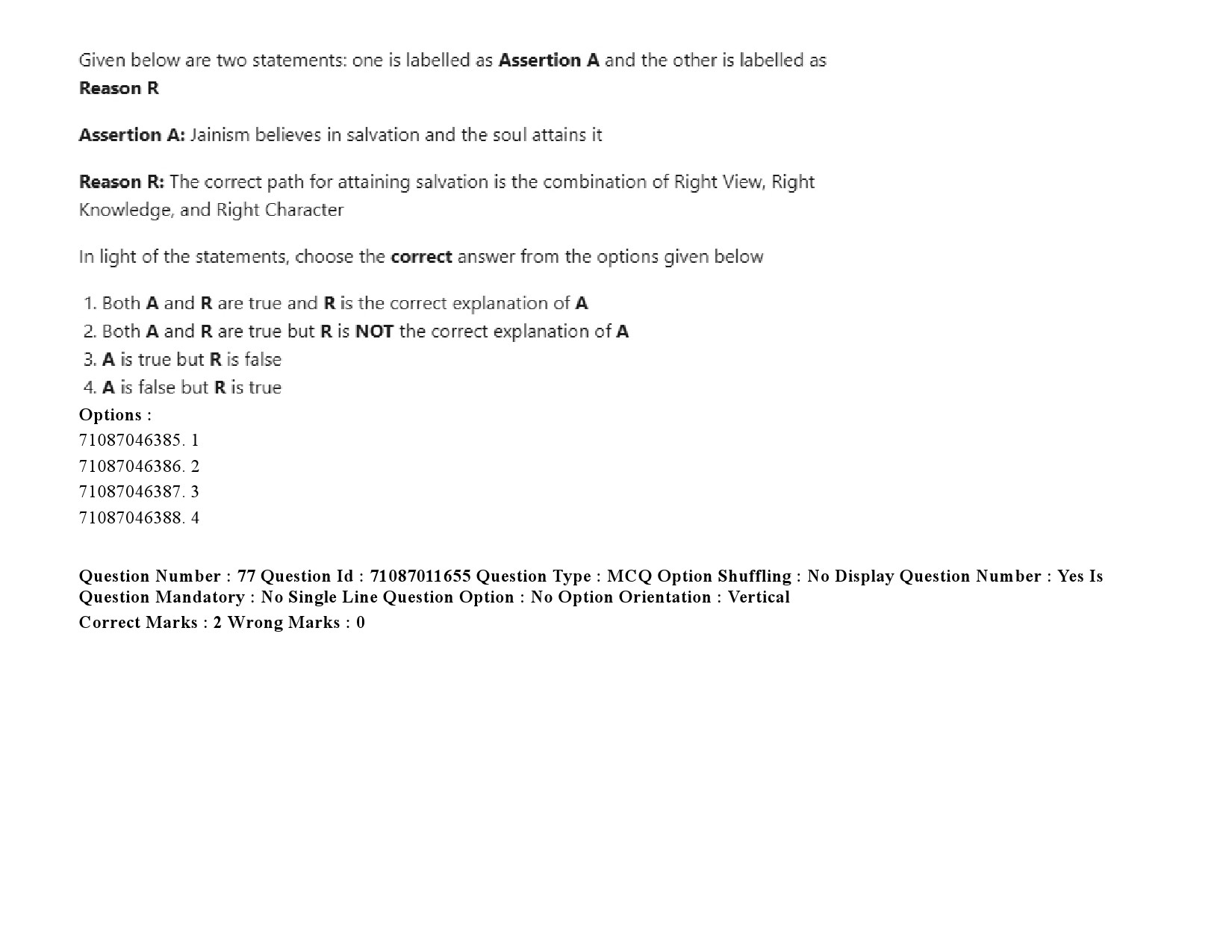 UGC NET Comparative Study of Religions Question Paper September 2020 115