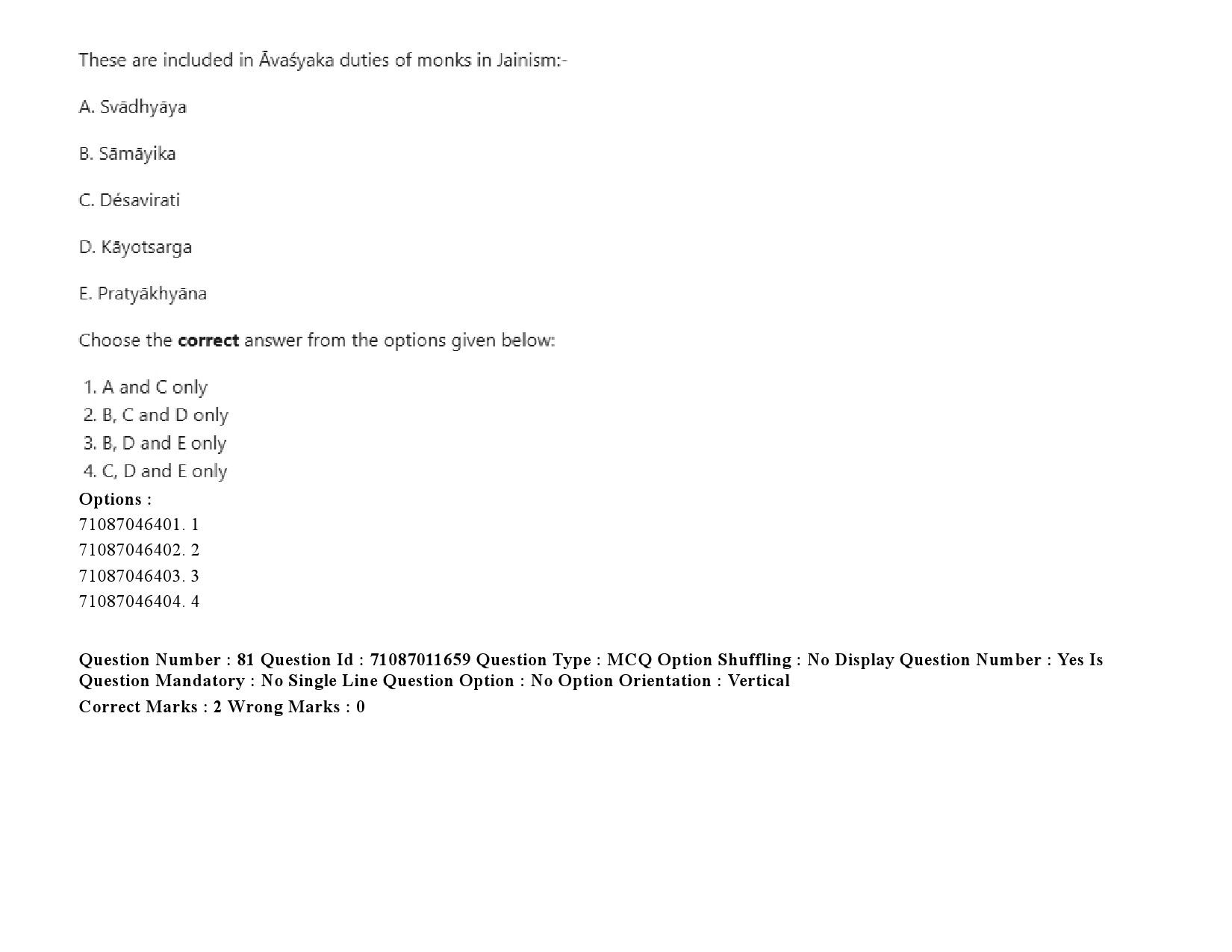 UGC NET Comparative Study of Religions Question Paper September 2020 122