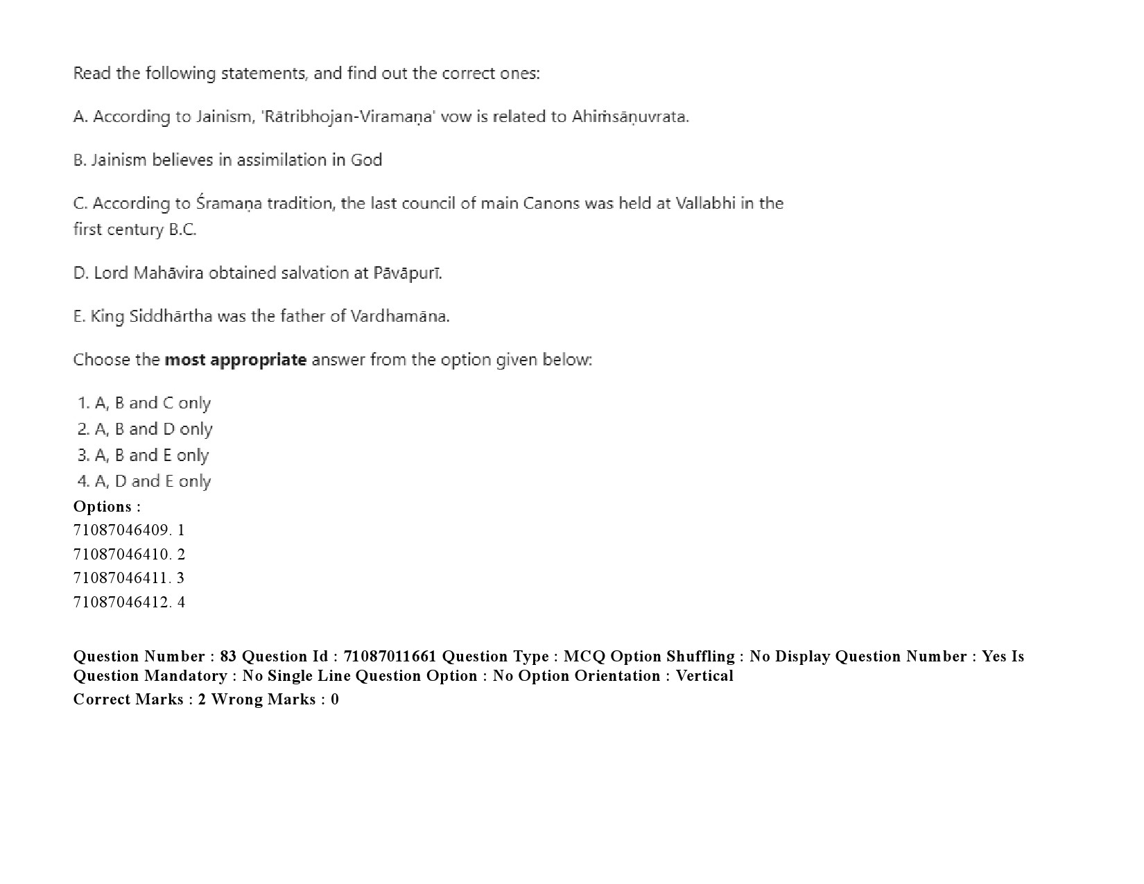 UGC NET Comparative Study of Religions Question Paper September 2020 126