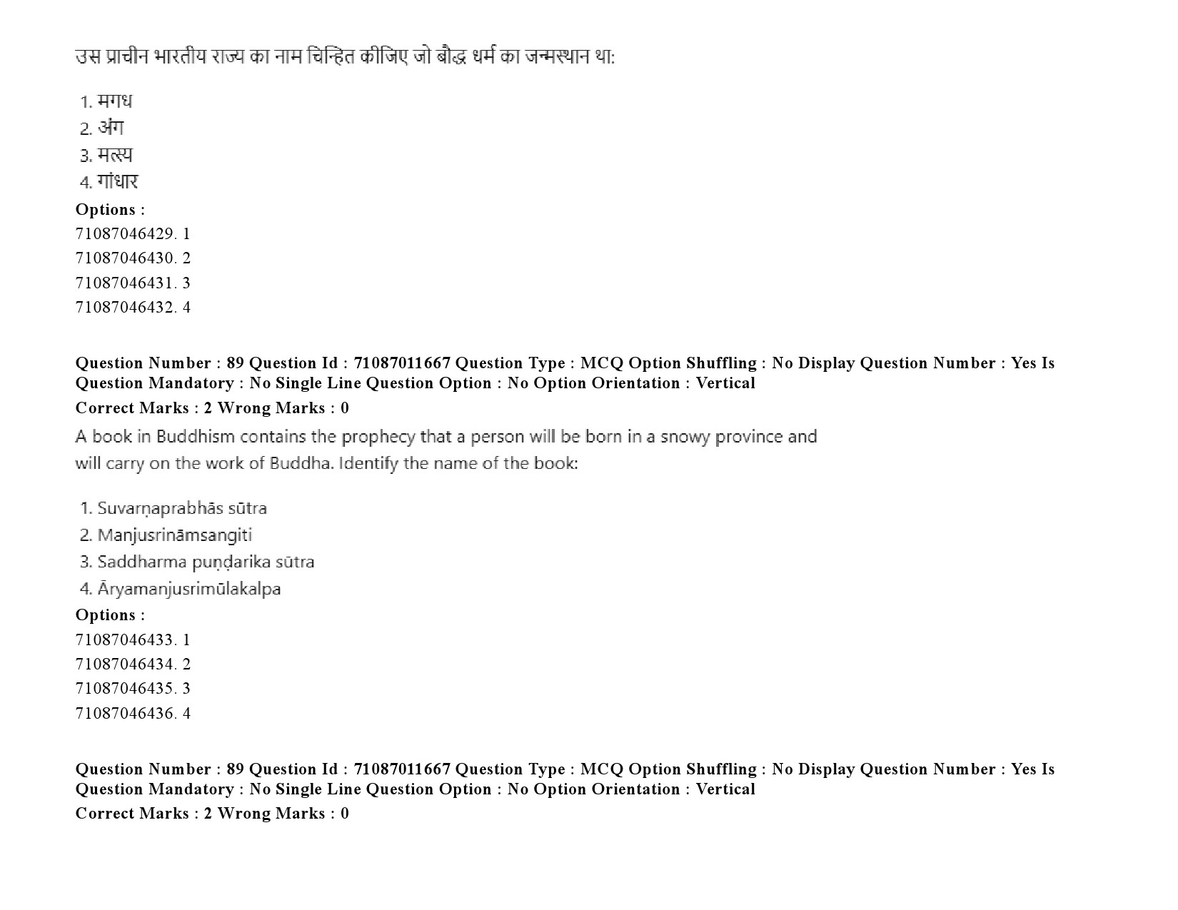 UGC NET Comparative Study of Religions Question Paper September 2020 133